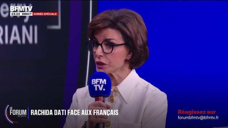 FORUM BFM - Possible alliance avec Sarah Knafo pour les élections municipales à Paris ?: Rachida Dati, ministre de la Culture, écarte toute alliance