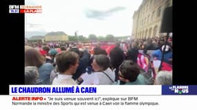 Le chaudron olympique allumé par SoLiCe, street-artiste caennais