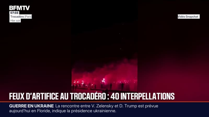 40 personnes interpellées après avoir tiré des feux d'artifice et des fumigènes près de la place du Trocadéro