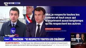 En déplacement à Vendôme, Emmanuel Macron dit "respecter toutes les colères" 