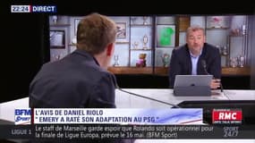 PSG : "Emery est effaré par la façon dont on parle foot" en France rapporte Riolo