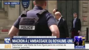 Attentat de Manchester: Macron se rend à pied à l'ambassade du Royaume-Uni