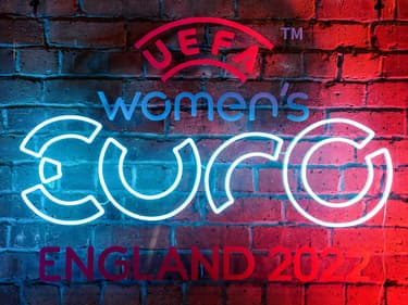 Le logo de l'Euro 2022 de football féminin en Angleterre