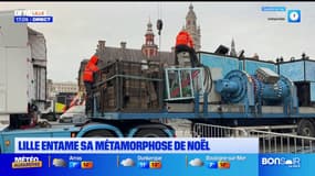 Lille : le marché de Noël et la grande roue s’installent pour les fêtes de fin d’année