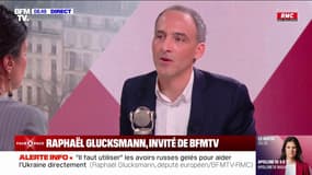 "Des patriotes de pacotille": Raphaël Glucksmann cible Marine Le Pen, "du côté des adversaires des intérêts de la France et de l'Europe"