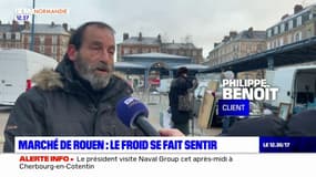 Marché de Rouen: le froid se fait sentir