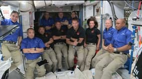 Thomas Pesquet dans la Station spatiale internationale, le 24 avril 2021.