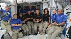 Thomas Pesquet dans la Station spatiale internationale, le 24 avril 2021.