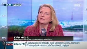 Sur RMC, la ministre autrichienne des Affaires étrangères se dit favorable à "une Europe à plusieurs vitesses"