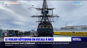 Le Göteborg, le plus grand voilier en bois du monde, fait escale à Nice