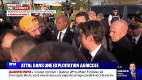 "On va être au rendez-vous": Gabriel Attal est arrivé dans une ferme de Haute-Garonne pour échanger avec des agriculteurs avant de présenter ses mesures pour répondre à leur colère