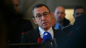 Le ministre de l'Intérieur Bruno Retailleau, le 13 janvier 2025 au Havre