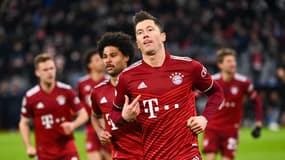Robert Lewandowski auteur d'un triplé contre Salzbourg avec le Bayern, le 8 mars 2022