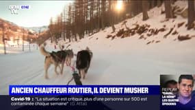 Olivier, ancien chauffeur routier est devenu musher à Isola 2000 (Alpes-Maritimes)