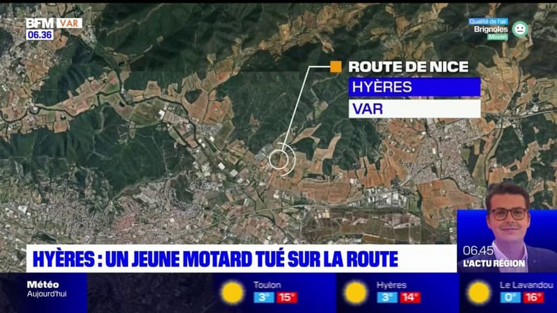 Hyères: un motard de 21 ans est mort dans un accident de la route