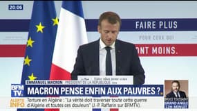 Pauvreté: Macron demande aux "premiers de cordée" de ne pas oublier "les derniers"