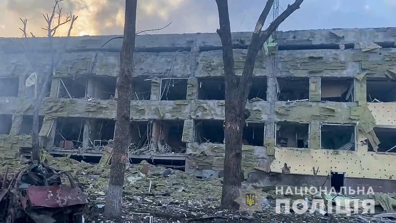Une image de l'hôpital pédiatrique de Marioupol bombardé par l'armée russe. 
