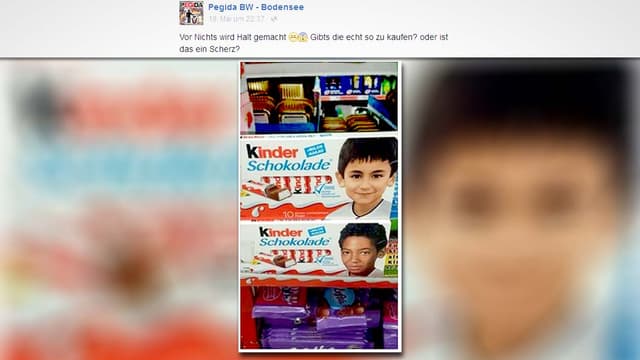 Le mouvement xénophobe Pegida n'a pas apprécié les nouveaux modèles choisis par Kinder.