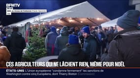 Toujours mobilisés, ces agriculteurs ont célébré le réveillon de Noël sur l'A64