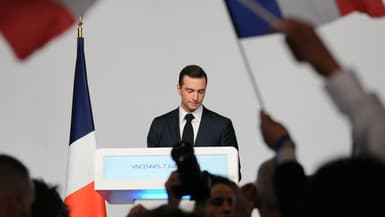 Le président du Rassemblement National (RN) Jordan Bardella, le 7 juillet 2024 à Paris 