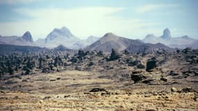 Un paysage de la région du Tibesti, au Tchad, où se trouve la mine d'or qui s'est effondrée.