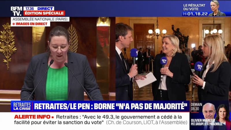 Marine Le Pen (RN) sur la réforme des retraites: 