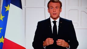 Emmanuel Macron depuis l'Élysée ce mardi 9 novembre 2021.