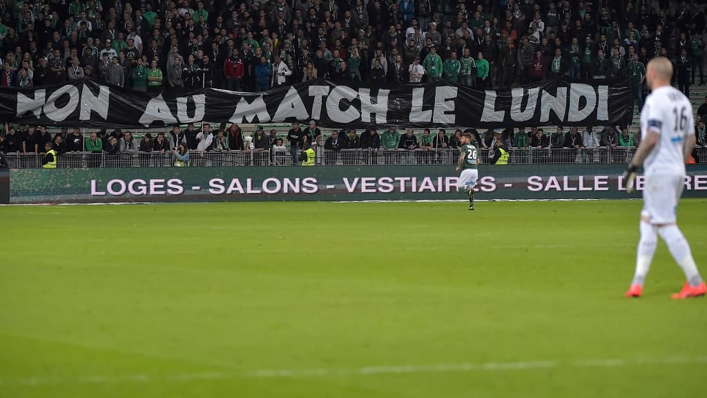 La banderole des fans des Verts La banderole des fans des Verts