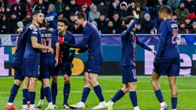 Les joueurs du PSG lors de leur victoire à Salzbourg (0-3, Ligue des champions), le 10 décembre 2024