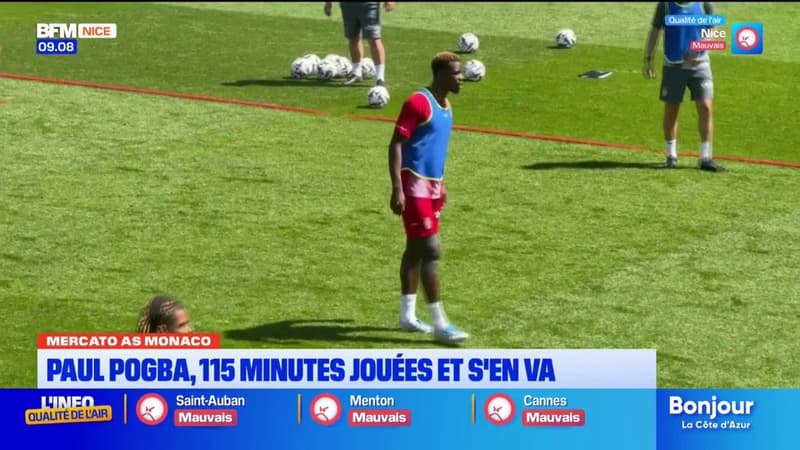 AS Monaco : après seulement 6 rencontres et 115 minutes jouées, Paul Pogba s'en va