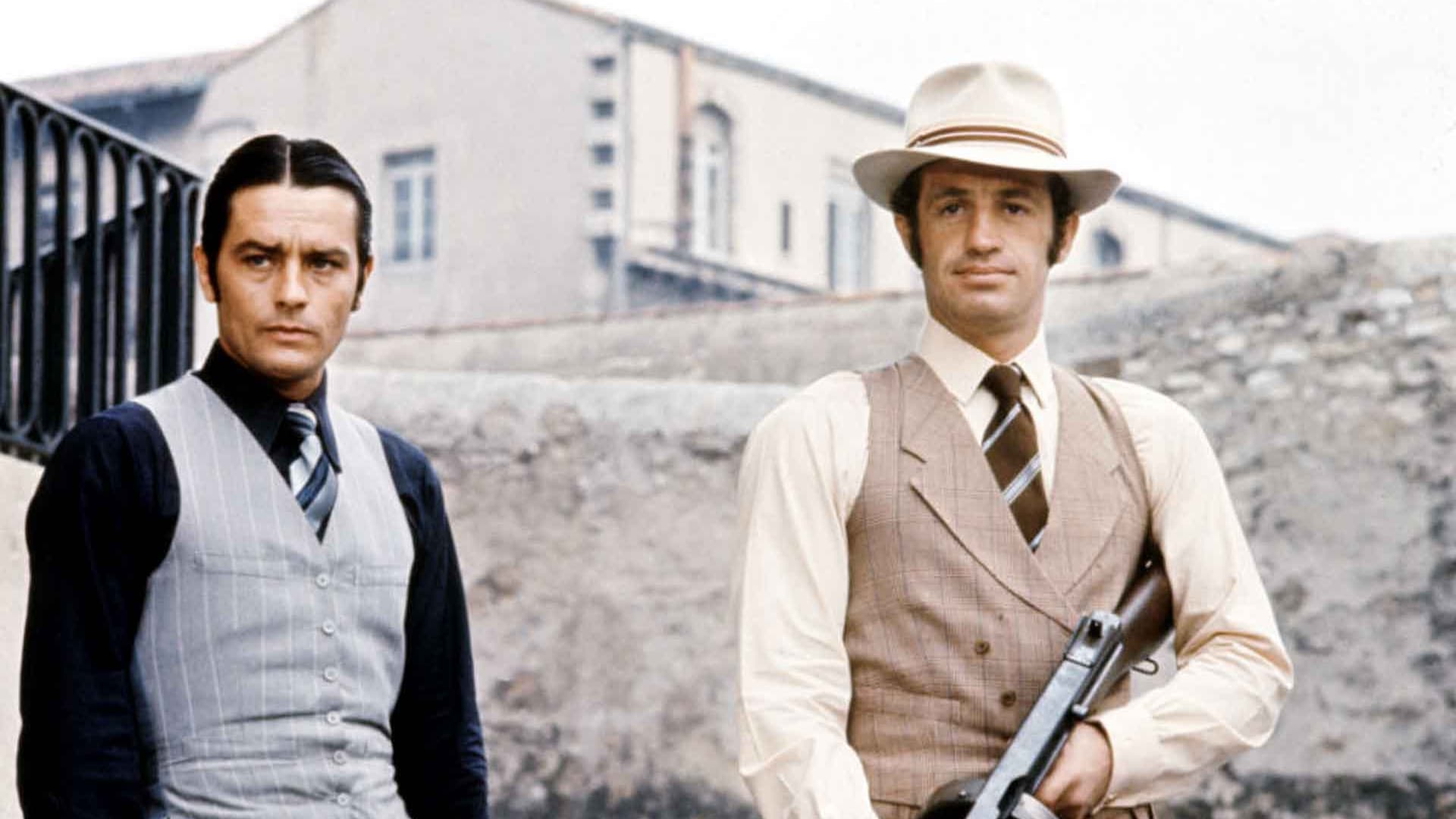 Alain Delon et Jean-Paul Belmondo dans "Borsalino" de Jacques Deray.