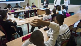 (Image d'illustration) Une classe de collégiens lyonnais, le 2 septembre 2010 le jour de la rentrée scolaire. 