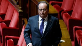L'ancien président de la République, François Hollande, à l'Assemblée nationale le 14 janvier 2025