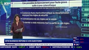 BFM Business avec vous : Cas possible de licenciement pour faite grave suite à une cyberattaque ? - 11/08