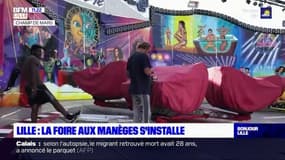 Lille: la foire aux manèges s'installe