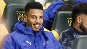 Azzedine Ounahi sur le banc de l'OM contre Nantes, janvier 2023