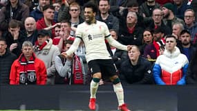 Mohamed Salah lors de Manchester United-Liverpool