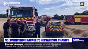 Val-d'Oise: un incendie a ravagé plus de 70 hectares de récoltes