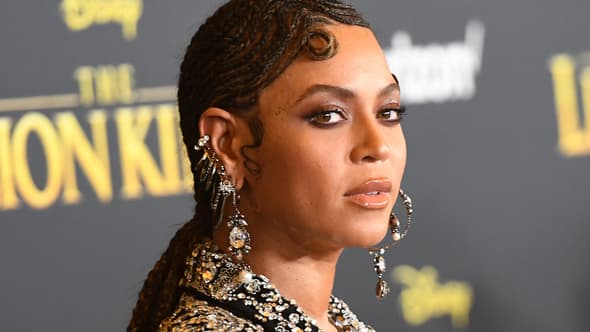 La chanteuse Beyoncé lors de l'avant-première mondial du "Roi Lion" à Hollywood (États-Unis), le 9 juillet 2019.