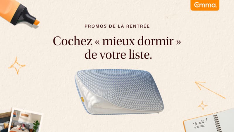 Ce pack d'oreillers Emma est en promotion folle pour la rentrée