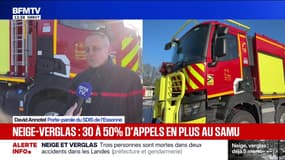 Neige: "On a pu dénombrer une quarantaine d'interventions", indique David Annotel porte-parole du SDIS de l'Essonne