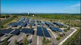 Les installations solaires de la SNCF à Nîmes Pont du Gard
