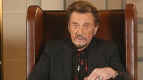 Johnny Hallyday évoquant pour BFMTV les attentats de janvier.