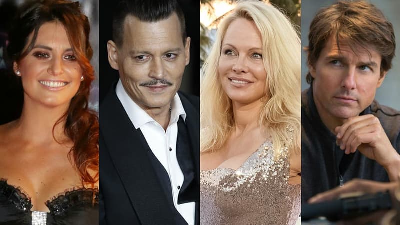 Laetitia Milot, Johnny Depp, Pamela Anderson et Tom Cruise.