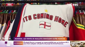 Mondial: les ventes de maillots s'envolent outre-Manche 