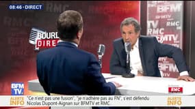 Nicolas Dupont-Aignan face à Jean-Jacques Bourdin en direct