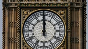 Une des quatre horloges de Big Ben, le 14 août 2017
