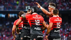La joie des Toulousains lors de Toulouse-Racing en demi-finale de Top 14.