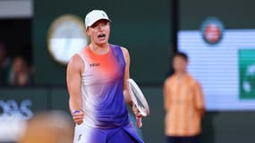 Iga Swiatek au troisième tour de Roland-Garros, le 31 mai 2024. 