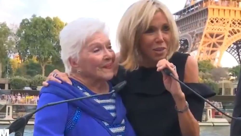 Line Renaud et Brigitte Macron Line Renaud et Brigitte Macron